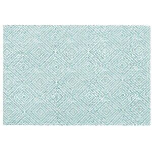 Liberty Indoor Outdoor Placemats Set of 4 Diamond Trellis Turquoise Beach Summer
